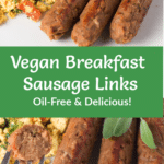 Vegan breakfast sausages Pinterest photo