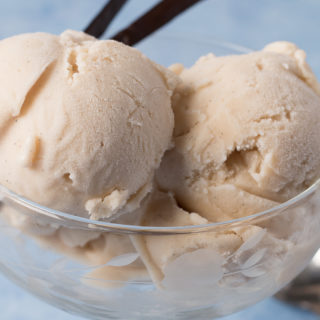 Closeup view of Vegan Vanilla Ice Cream