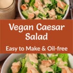Photos of Vegan Caesar Salad with Pinterest Title