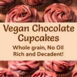 Pinterest image for Vegan Chocolate Cupcakes