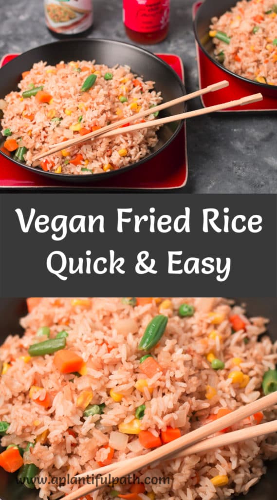 Pinterest image for Easy Vegan Fried Rice