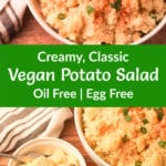 Pinterest image for vegan potato salad