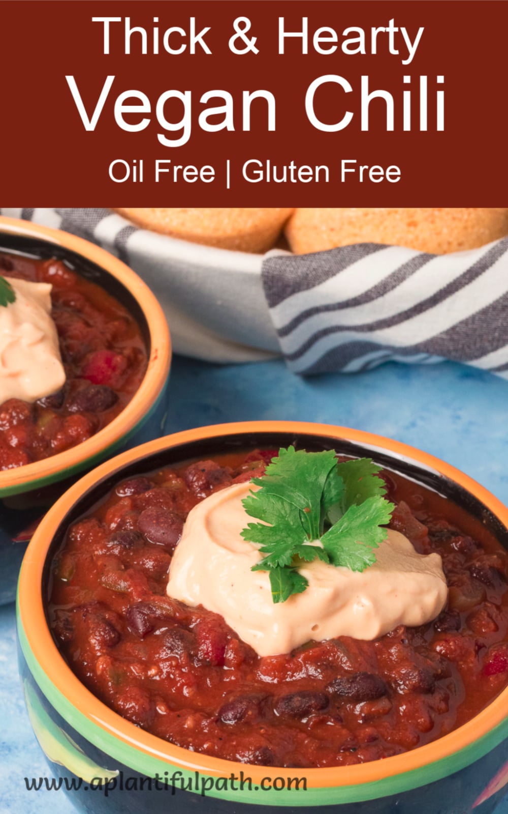 Thick and Hearty Vegan Chili - Oil Free| A Plantiful Path