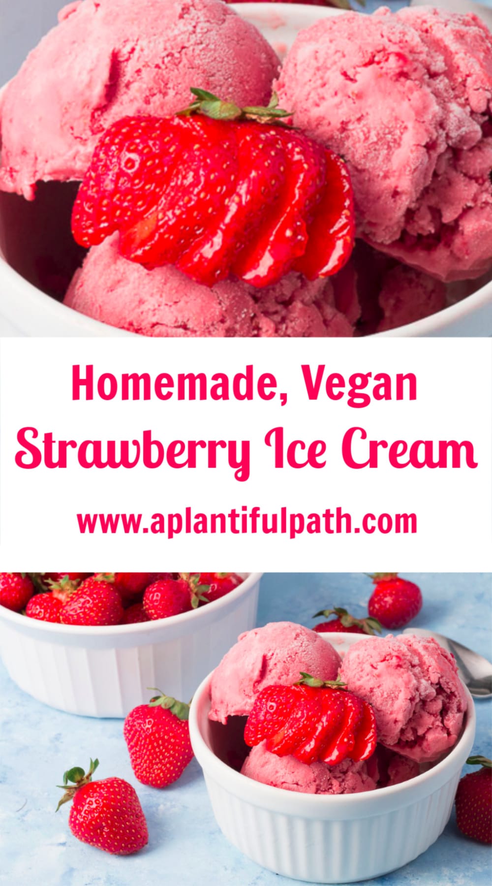 Fresh Vegan Strawberry Ice Cream A Plantiful Path