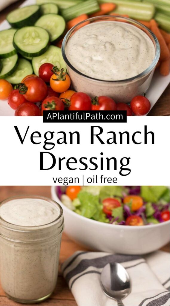 Pinterest image for Vegan Ranch Dressing