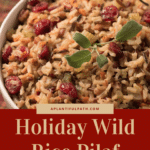 Pinterest image for wild rice pilaf