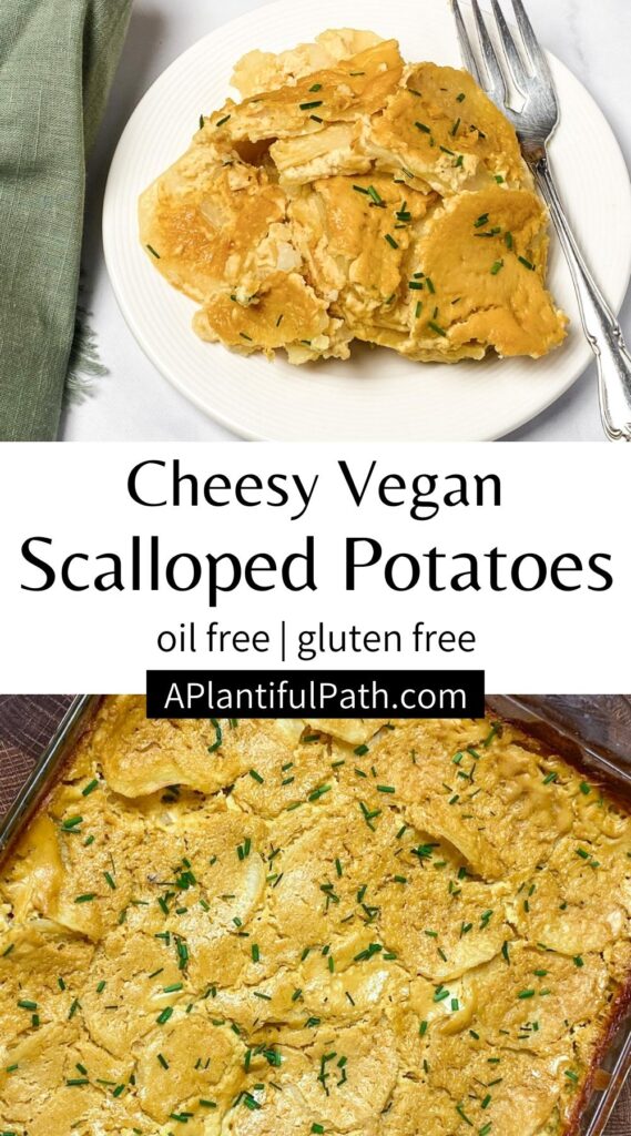 Pinterest image for scalloped potatoes
