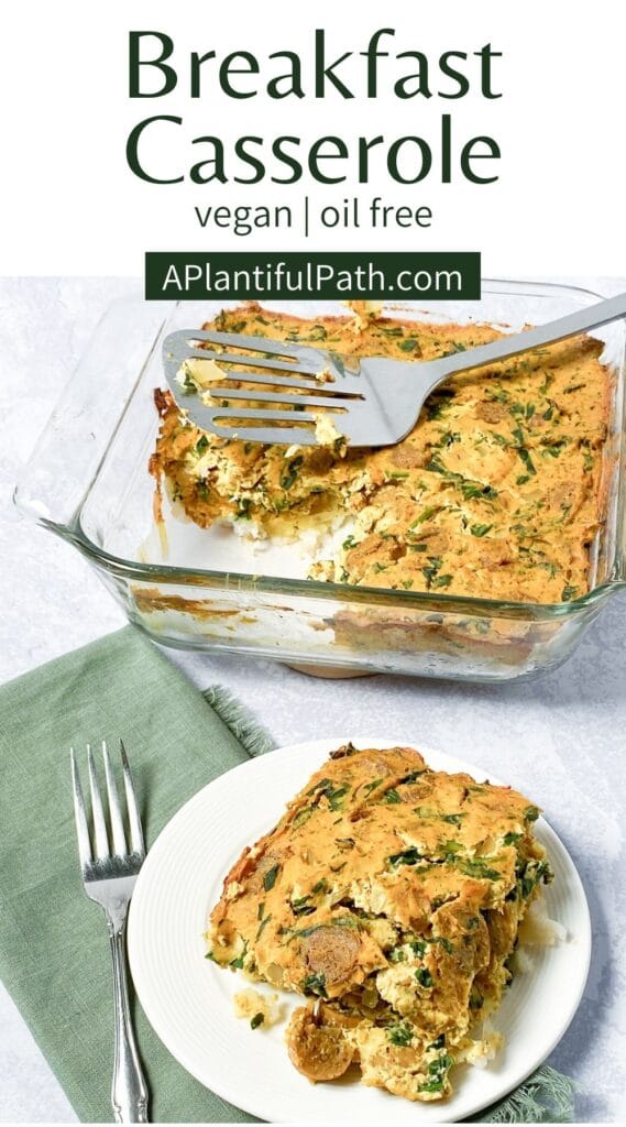Pinterest Image for Vegan Breakfast Casserole
