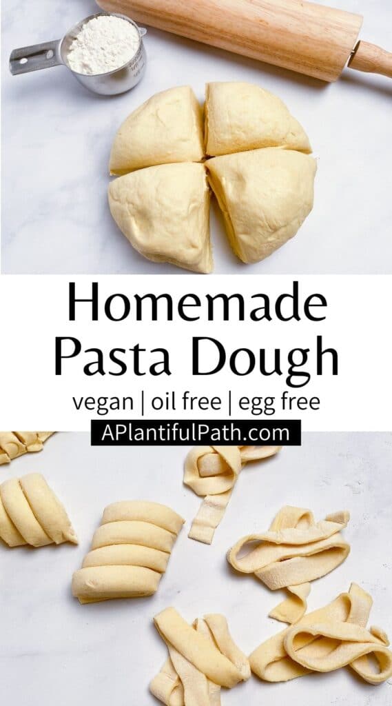 Pinterest image for vegan pasta dough