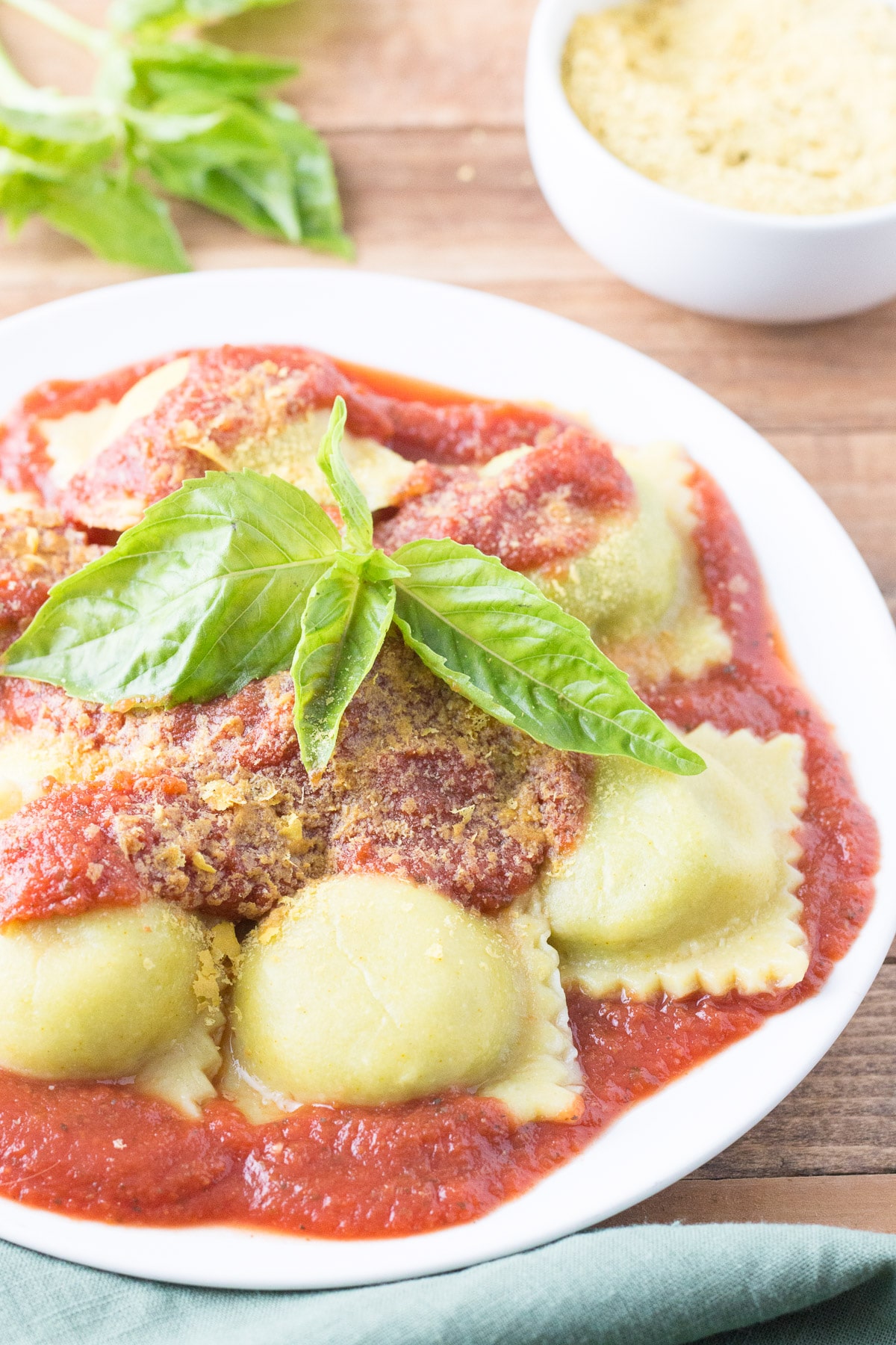 Vegan Ravioli with Spinach Tofu Ricotta | A Plantiful Path