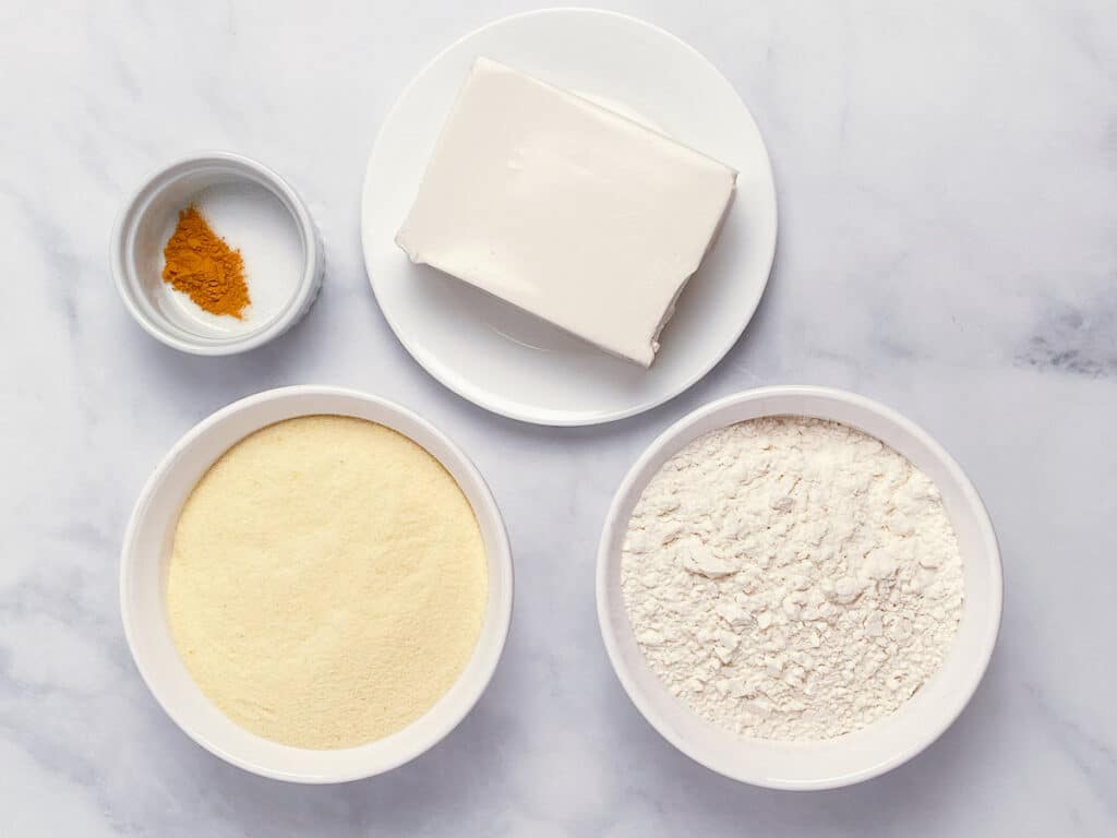 Ingredients for pasta dough