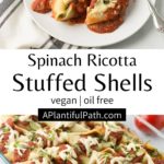 Pinterest Image for Vegan Stuffed Shells