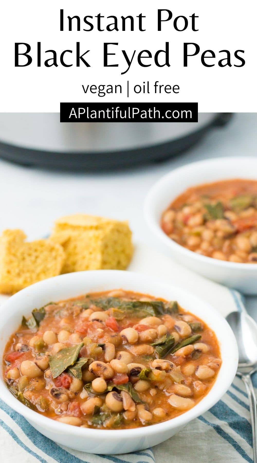 Black Eyed Peas with Greens (Vegan) A Plantiful Path