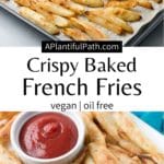 Pinterest imaged for baked french fries