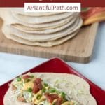 Pinterest image for whole wheat tortillas