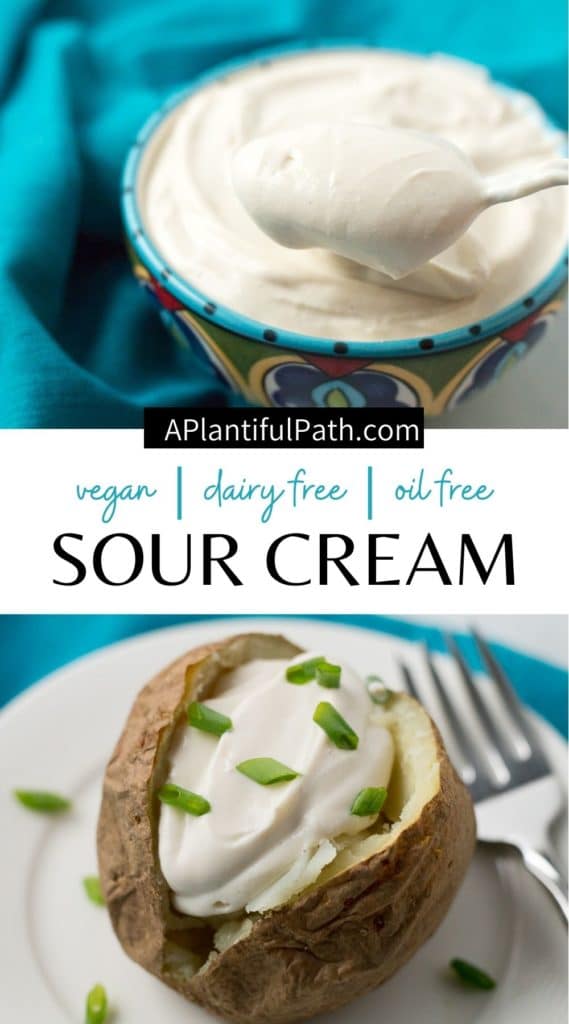 PInterest image for vegan sour cream