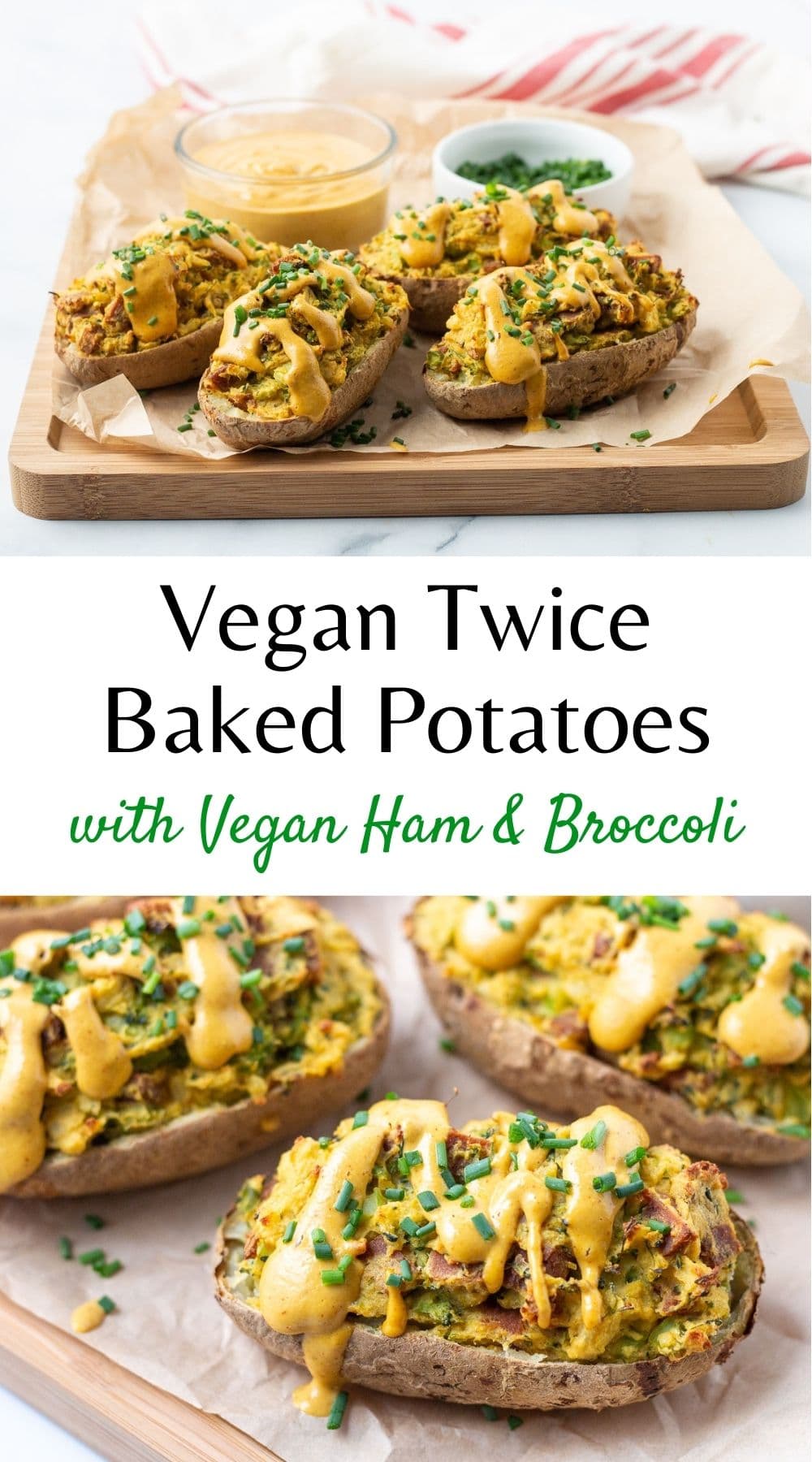 Vegan Twice Baked Potatoes with Ham and Broccoli A Plantiful Path