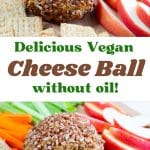 Pinterest image for vegan cheese ball.