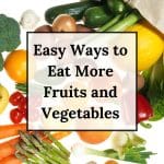 Image of fruits and vegetables spilling out of a cloth shopping bag with Pinterest text over it.